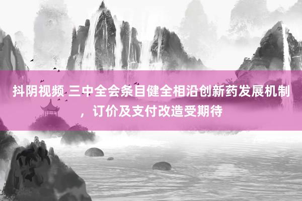 抖阴视频 三中全会条目健全相沿创新药发展机制，订价及支付改造受期待