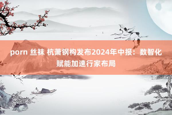 porn 丝袜 杭萧钢构发布2024年中报：数智化赋能加速行家布局