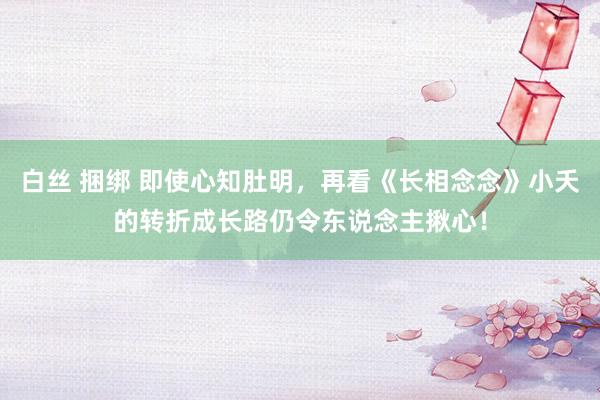 白丝 捆绑 即使心知肚明，再看《长相念念》小夭的转折成长路仍令东说念主揪心！