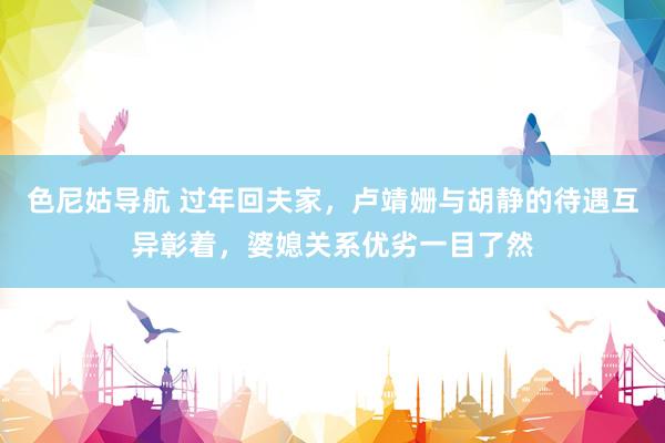 色尼姑导航 过年回夫家，卢靖姗与胡静的待遇互异彰着，婆媳关系优劣一目了然
