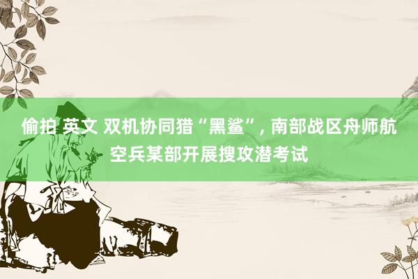 偷拍 英文 双机协同猎“黑鲨”, 南部战区舟师航空兵某部开展搜攻潜考试