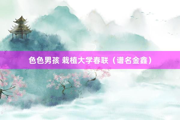 色色男孩 栽植大学春联（谱名金鑫）