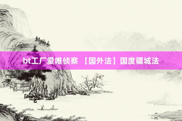 bt工厂爱唯侦察 【国外法】国度疆城法